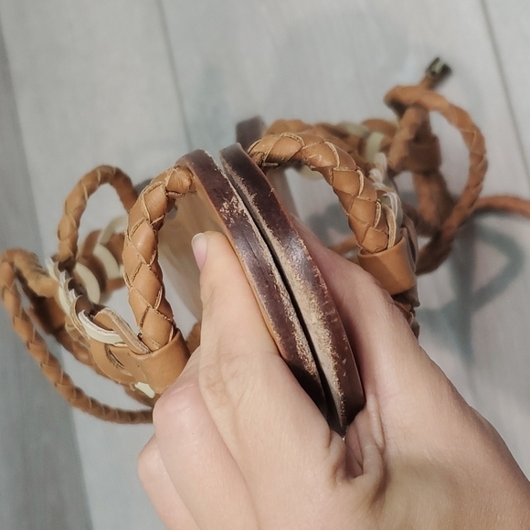 Zimmermann Womens Link Weave Tie Leather Gladiator Flats Sandals sz 36 US 5.5 - Picture 10 of 15